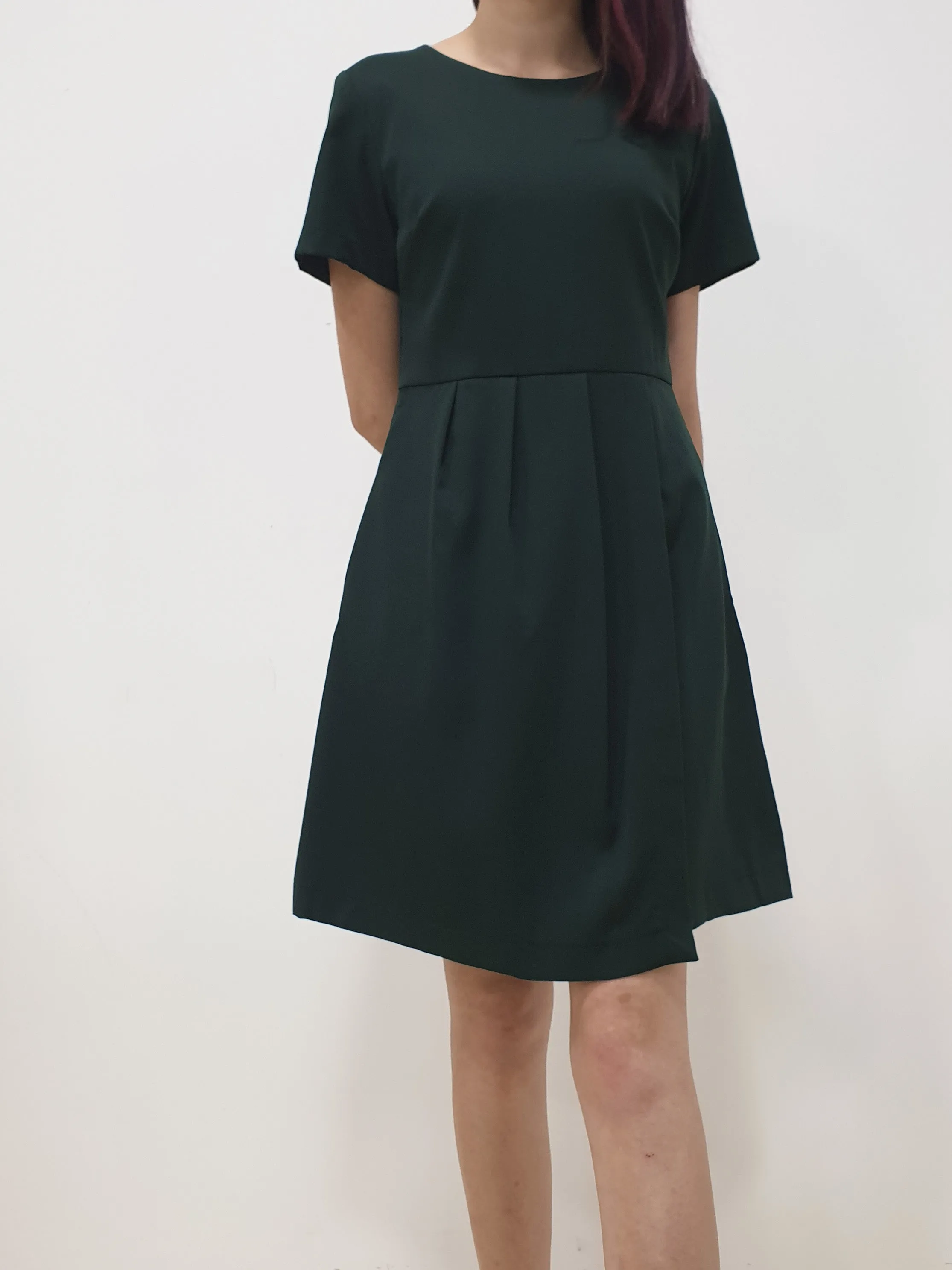 Folded Flap Sleeved Dress (Non-returnable)