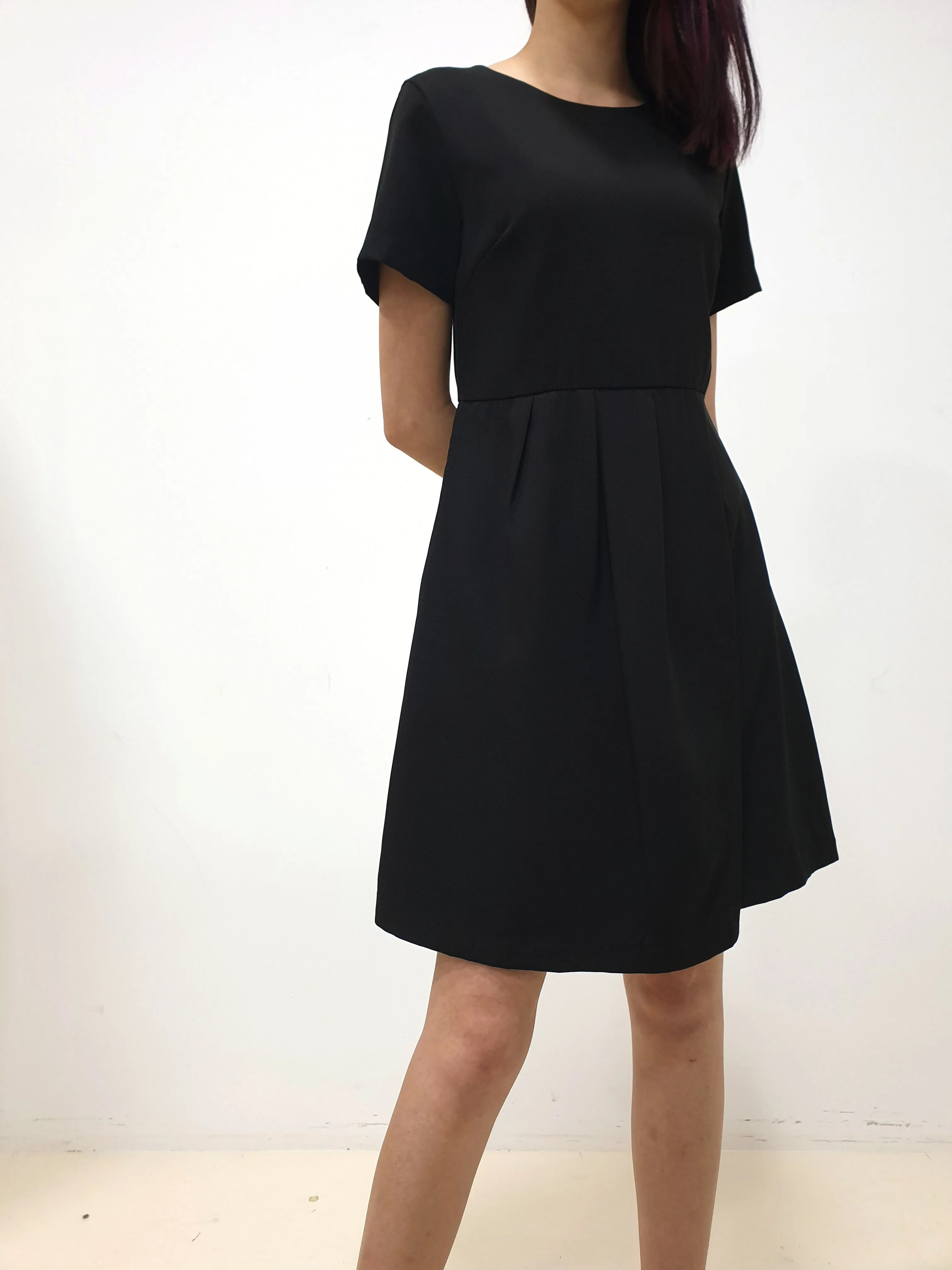 Folded Flap Sleeved Dress (Non-returnable)