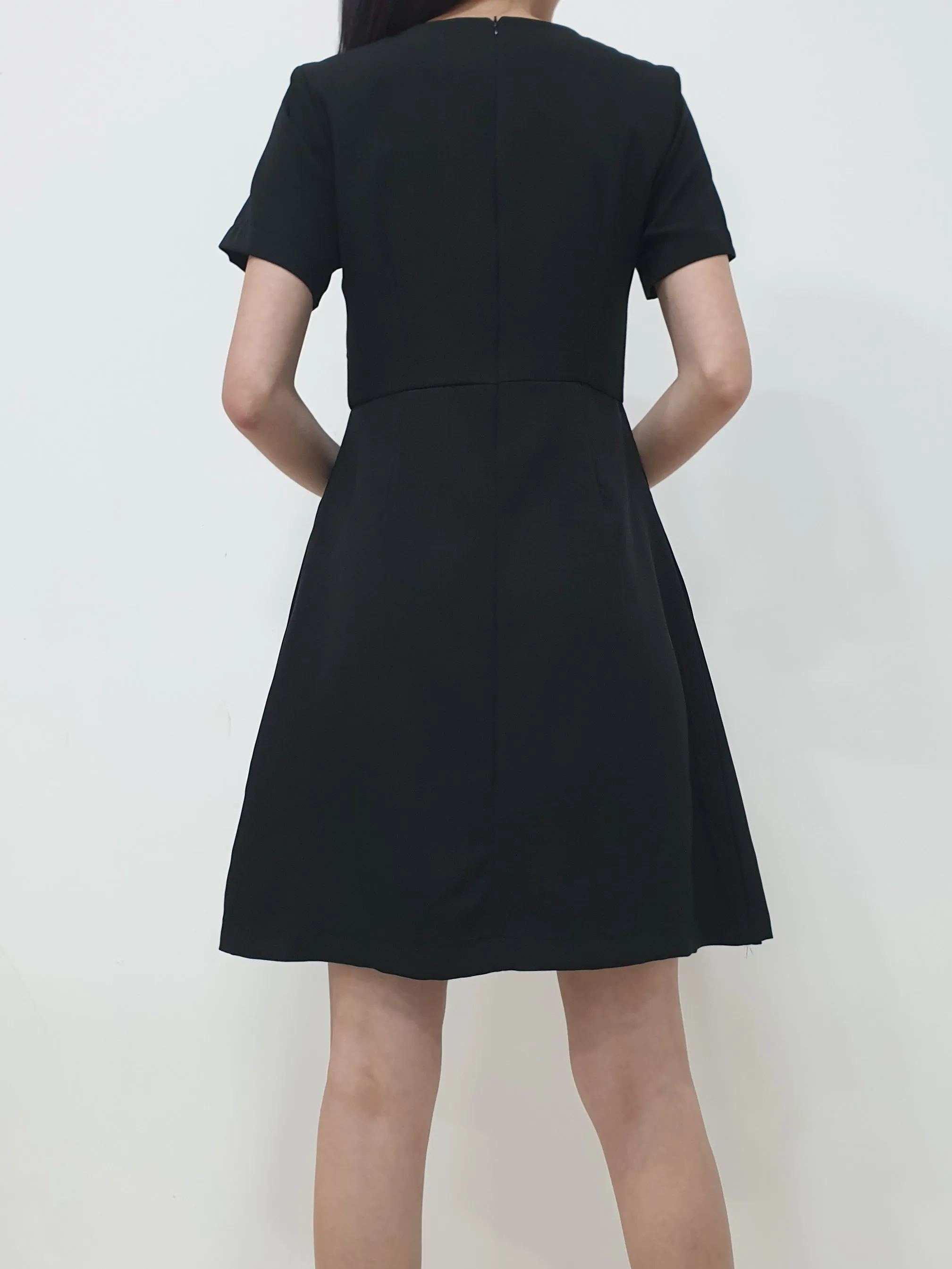 Folded Flap Sleeved Dress (Non-returnable)