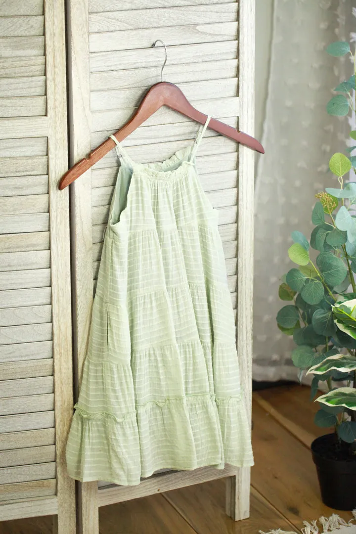 Girls' Tiered Halter Dress