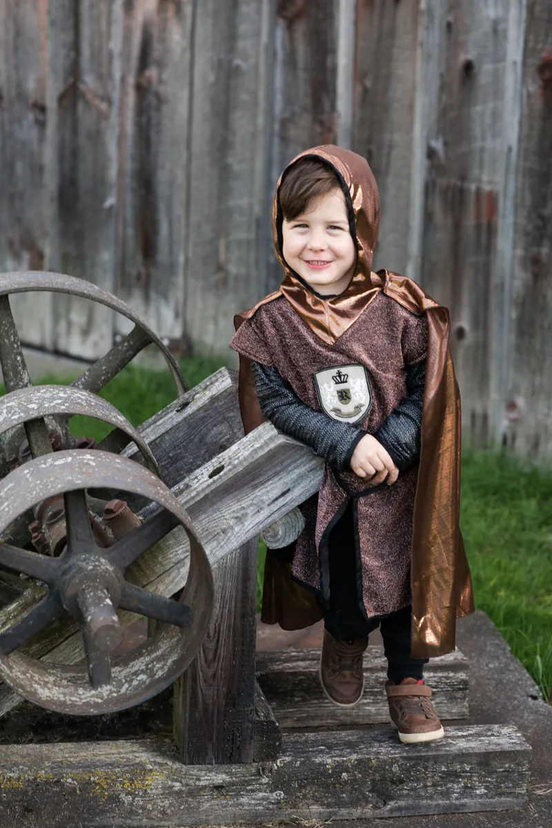 Great Pretenders Brilliant Copper Knight Tunic w/Cape, Size 5-6