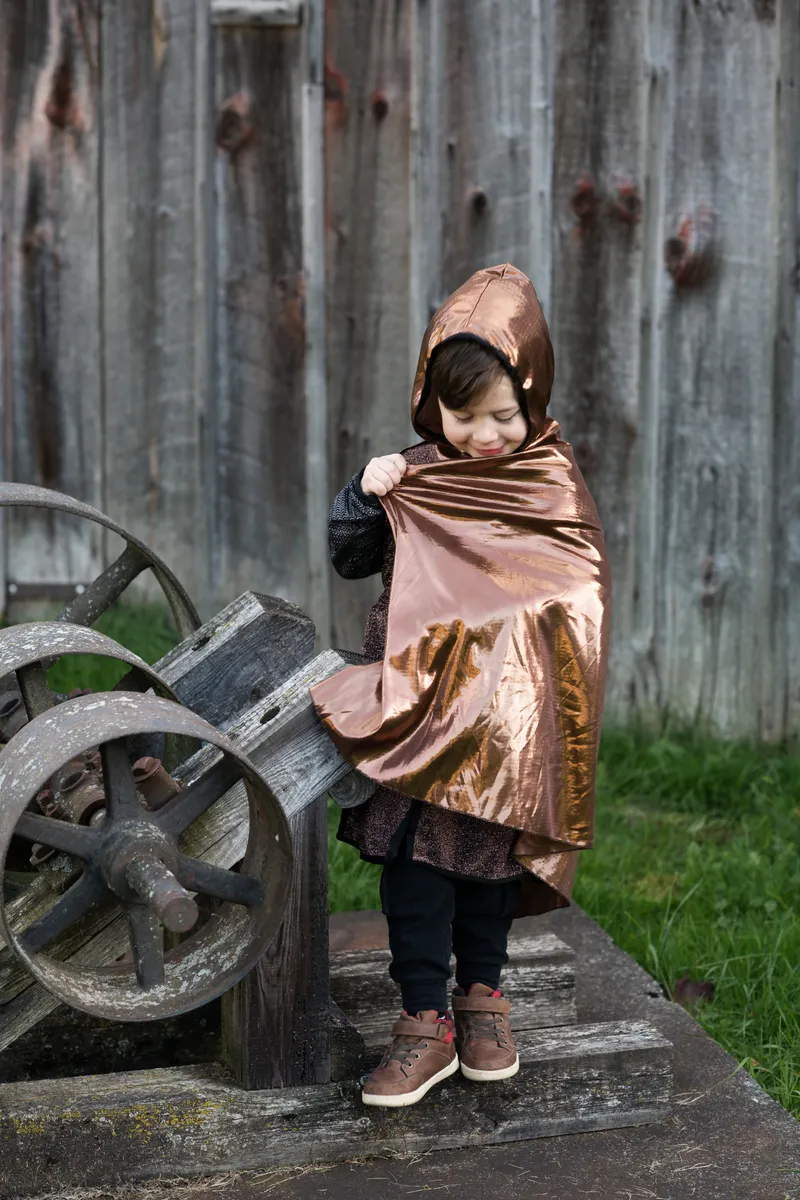 Great Pretenders Brilliant Copper Knight Tunic w/Cape, Size 5-6