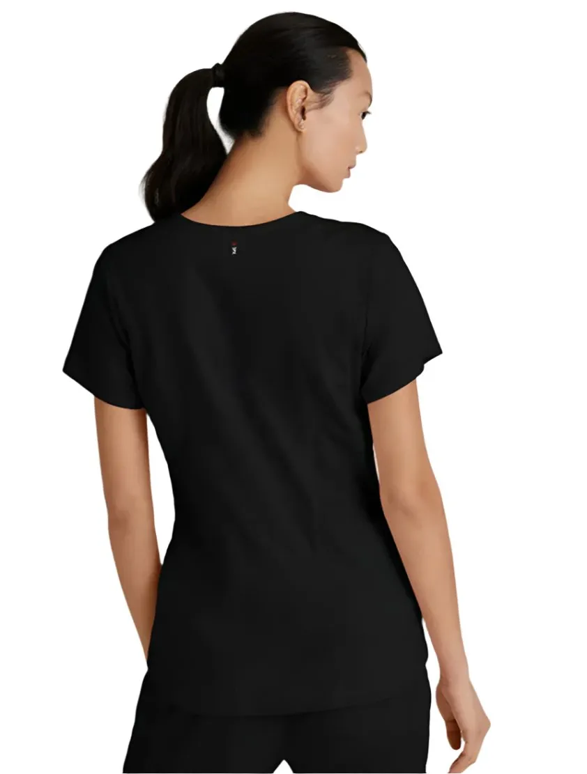 Grey's Anatomy Stretch™ by Barco Carly 3-Pocket Curved V-Neck Scrub Top-Plus