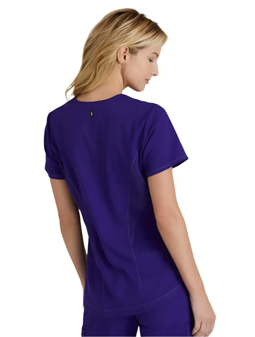 Grey's Anatomy Stretch™ by Barco Carly 3-Pocket Curved V-Neck Scrub Top-Plus