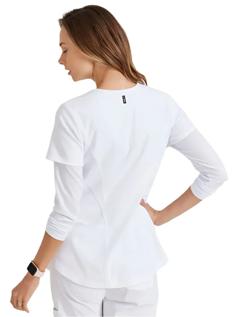 Grey's Anatomy Stretch™ by Barco Carly 3-Pocket Curved V-Neck Scrub Top-Plus