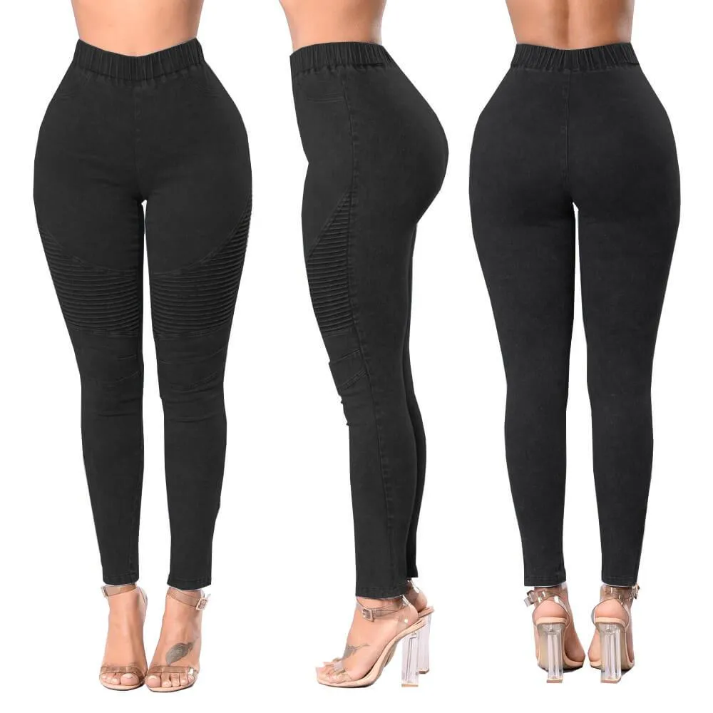 High Waist Bodycon Skinny Ankle Length Denim Pants