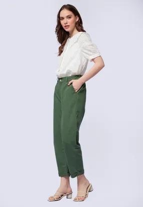 High Waist Straight Leg Pants