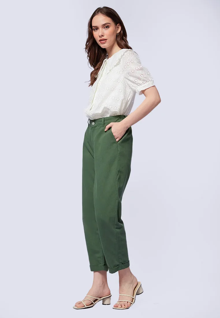 High Waist Straight Leg Pants