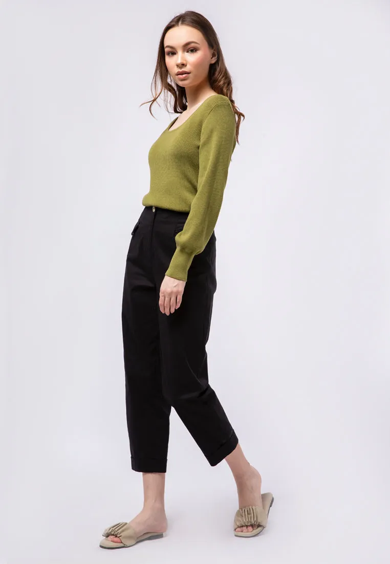 High Waist Tapered Pants