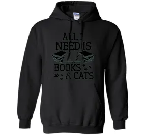 I Need Is Books And Cat T-Shirt, Funny Cat Day Gift For Nerd