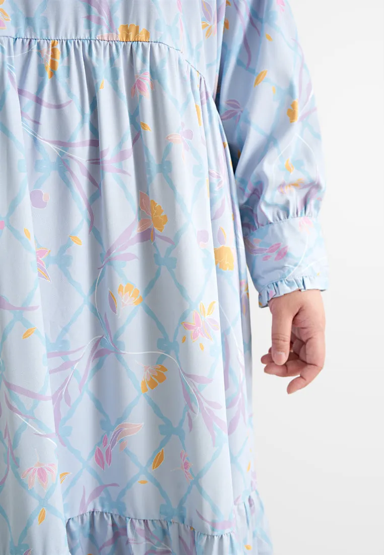 Inas Ikatan Raya Print Jubah Dress
