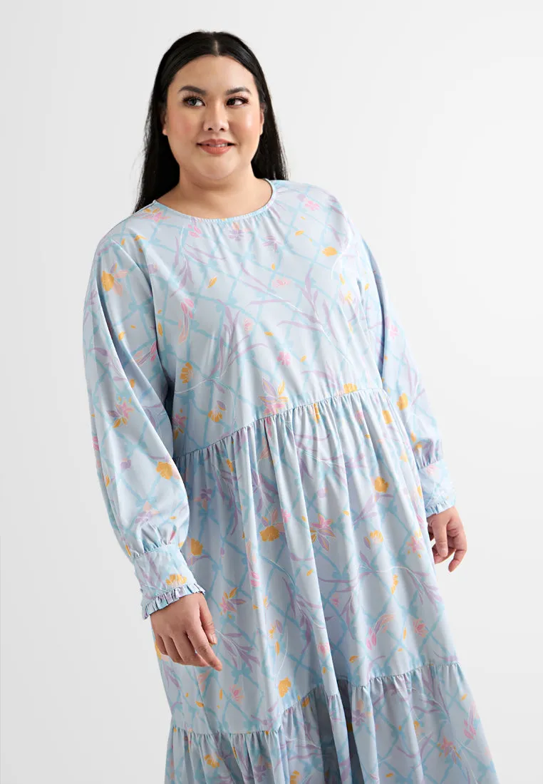 Inas Ikatan Raya Print Jubah Dress