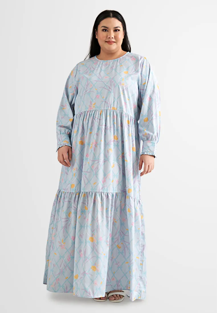 Inas Ikatan Raya Print Jubah Dress