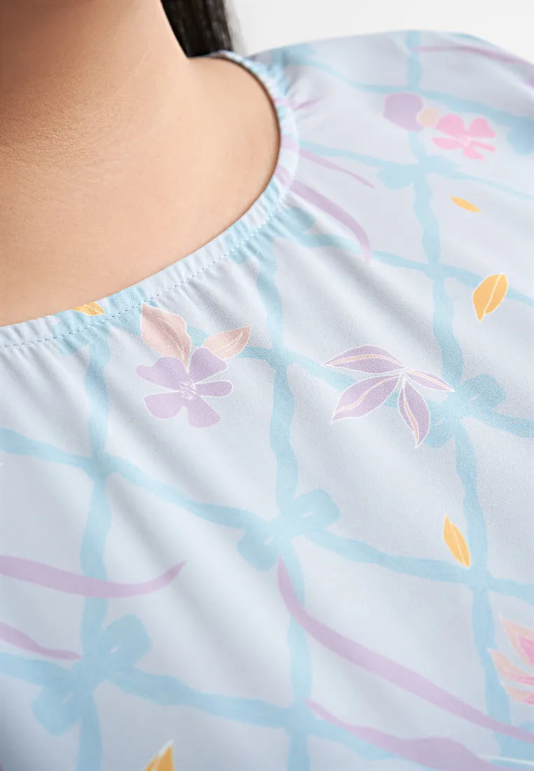 Inas Ikatan Raya Print Jubah Dress