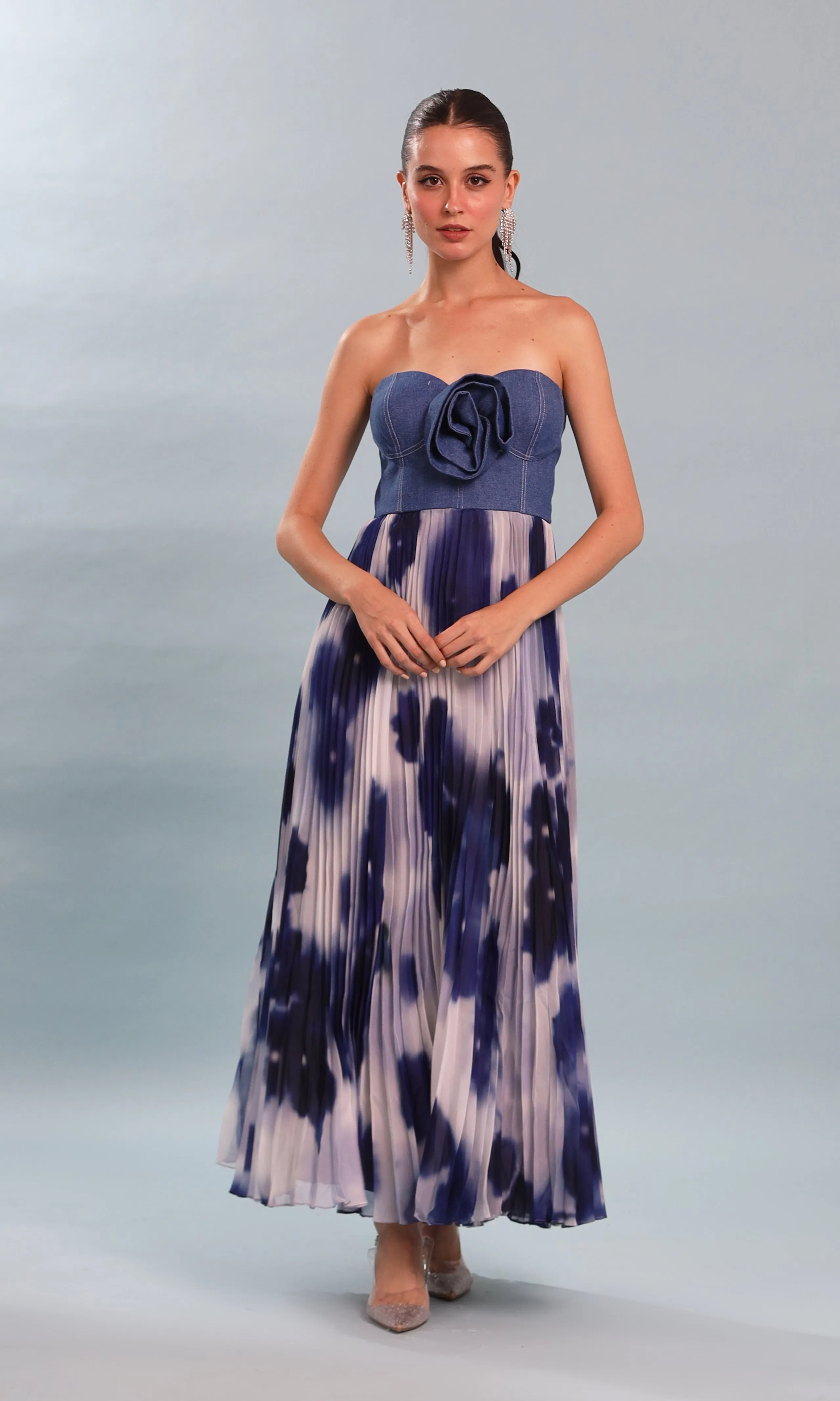 Irit Denim Printed Dress