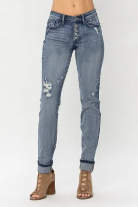 Judy Blue Boyfriend Button Fly Jeans