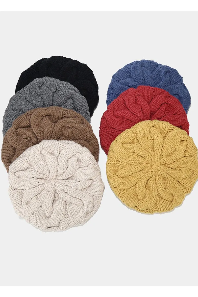 KNIT WINTER BEANIE BERET HAT