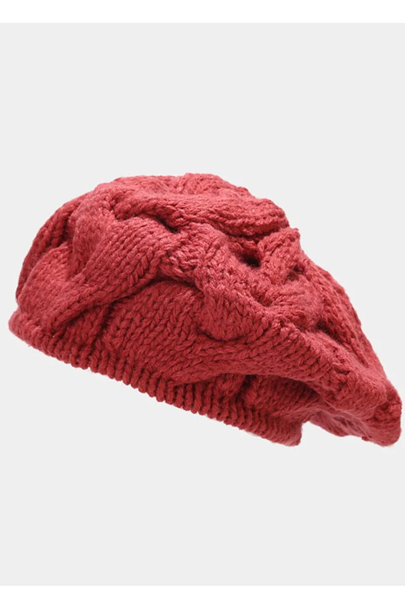 KNIT WINTER BEANIE BERET HAT