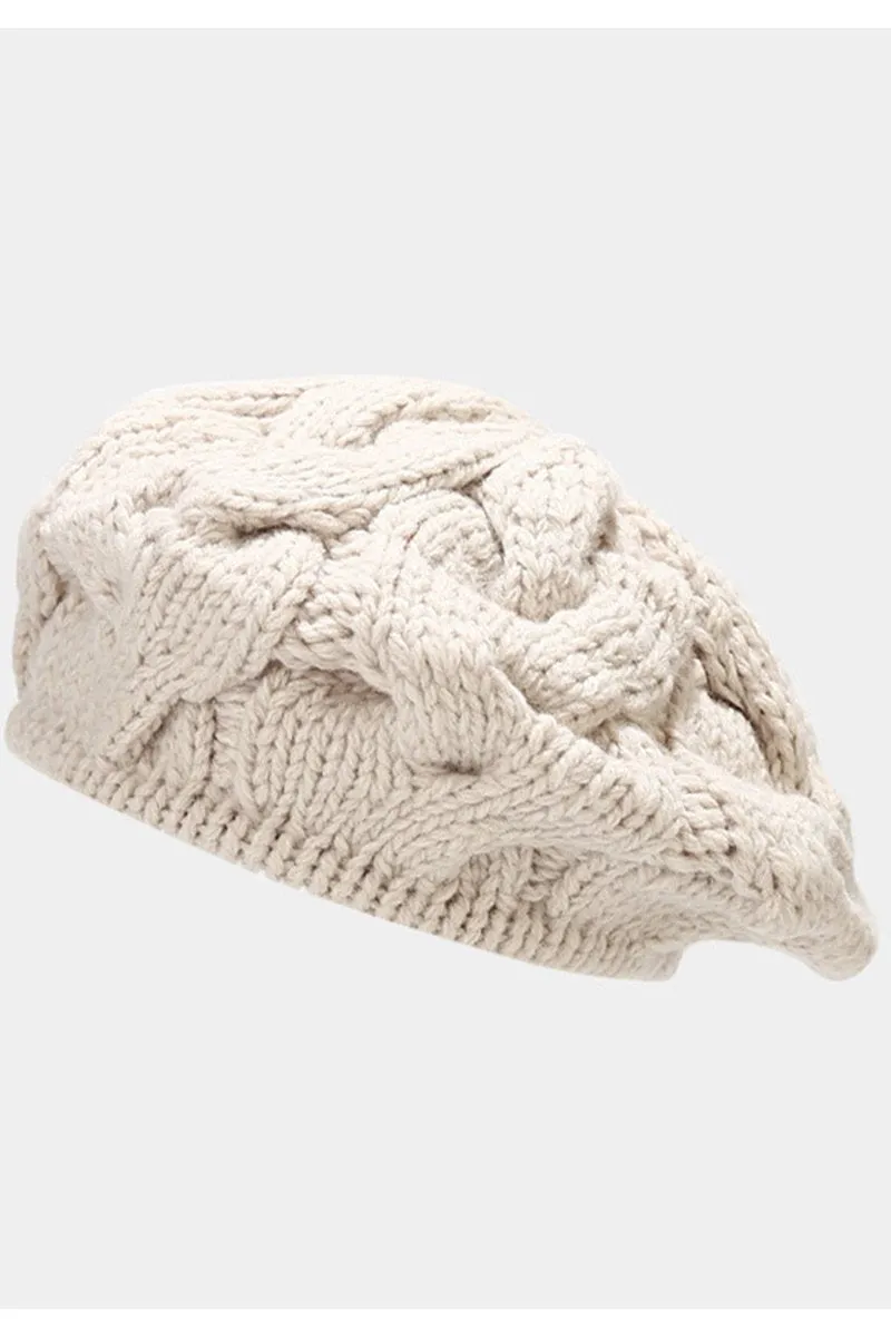 KNIT WINTER BEANIE BERET HAT