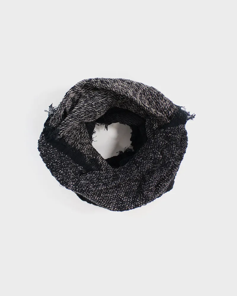 Kobo Oriza Knit Cap, Cotton Multi Functional, Two Tone Black