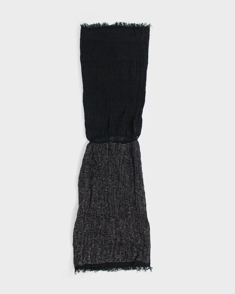 Kobo Oriza Knit Cap, Cotton Multi Functional, Two Tone Black