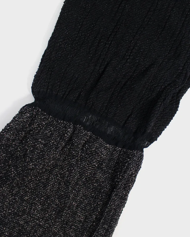 Kobo Oriza Knit Cap, Cotton Multi Functional, Two Tone Black
