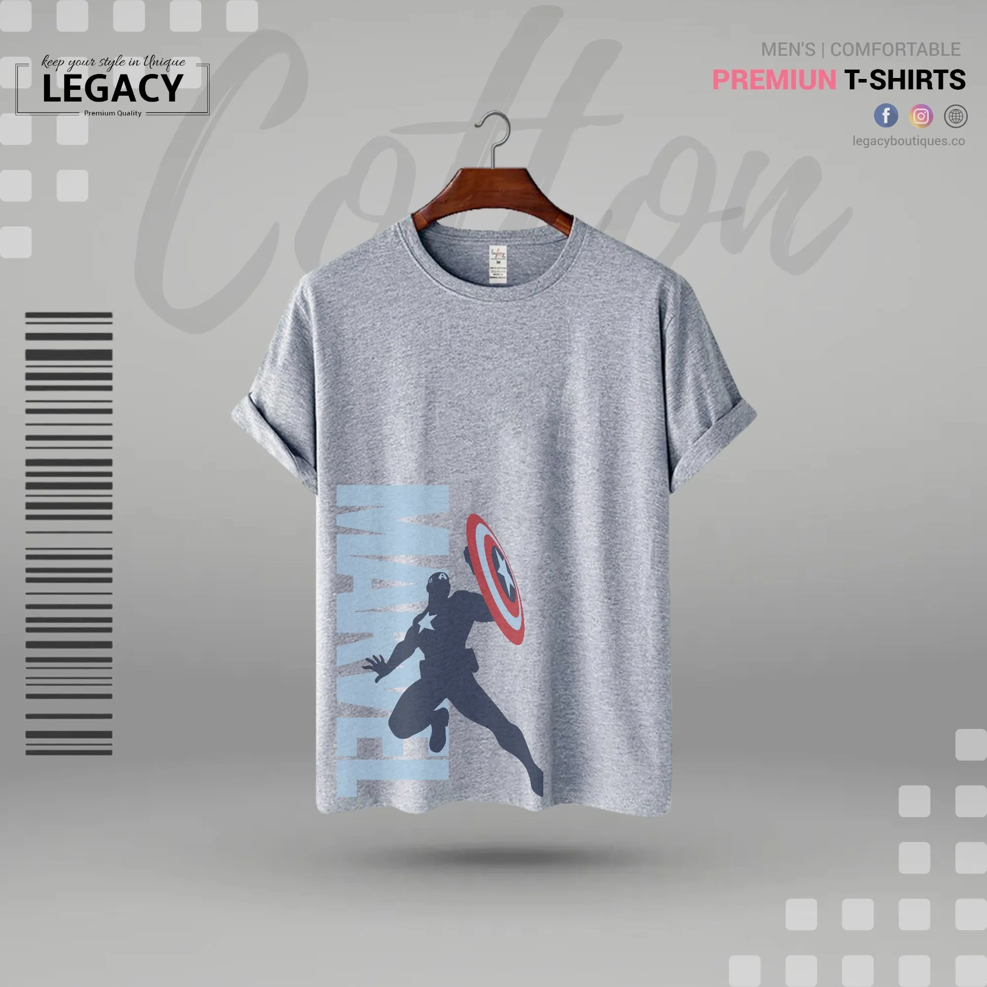 Legacy Marvel Premium Men Designer Edition T Shirt