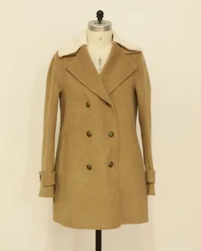 Liberty Sherpa Collar Wool Blend Coat - Camel