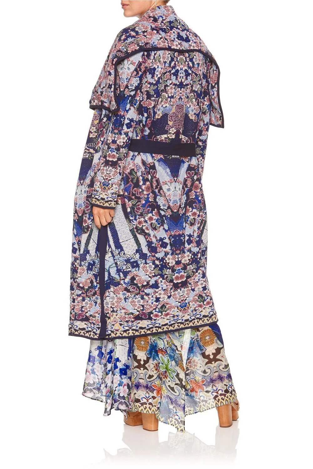 LONG JACQUARD CARDIGAN WITH TIE DARLING'S DESTINY