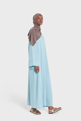 Loose Linen Dress | Misty Blue