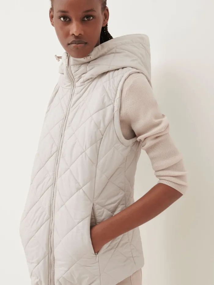Marella Maiorca Hooded Quilted Jacket In Natural 23348694392 Col 001