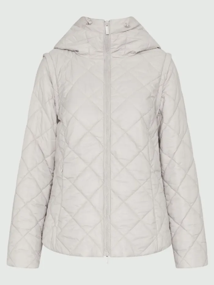 Marella Maiorca Hooded Quilted Jacket In Natural 23348694392 Col 001