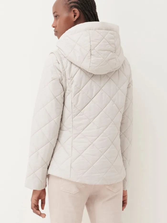 Marella Maiorca Hooded Quilted Jacket In Natural 23348694392 Col 001