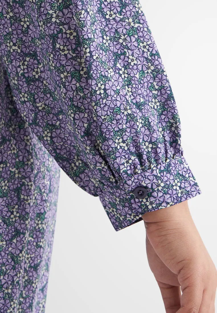 Margaret Ditsy Floral Prints Tiered Dress