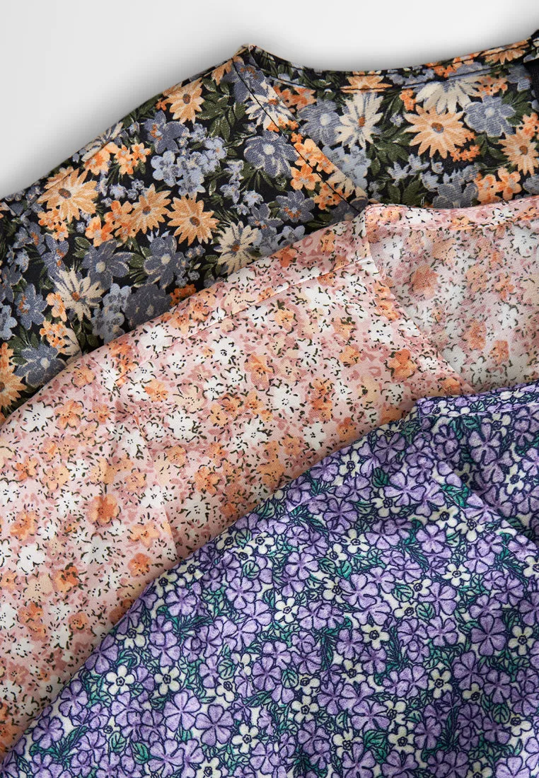 Margaret Ditsy Floral Prints Tiered Dress
