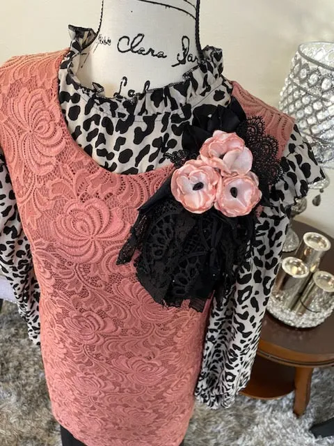 Mauve Lace Sleeveless Tunic/Dress
