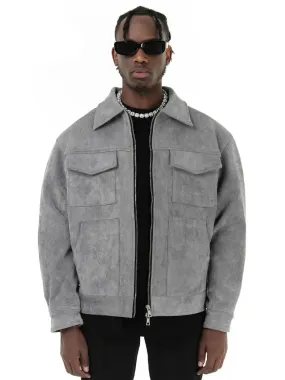 Men Harrington Fall coat autumn coat Suede coat