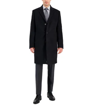 Michael Kors Mens Classic fit Overcoat Coat 36 S Black Solid
