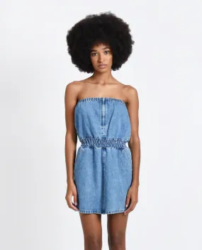 Molly Bracken Denim Strapless Dress