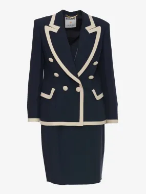 Moschino Couture Blue and White Tailleur
