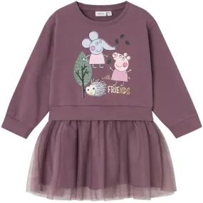 Name It Arctic Dusk Ordi Peppa Pig Regular Sweat Dress