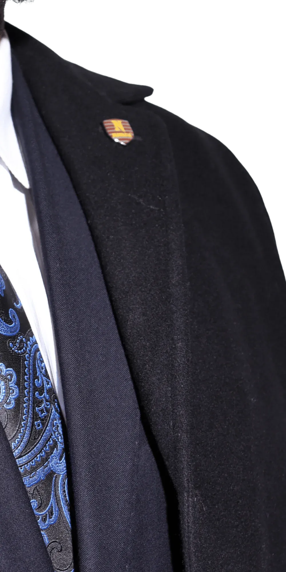 Navada Cashmere Overcoat in Black