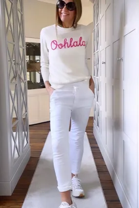 Naya Jogger Jeans | White