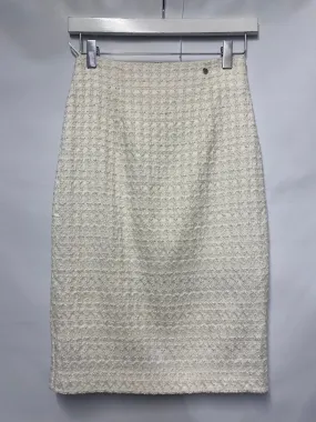 NISSA White Boucle Pencil Skirt 6 BNWT