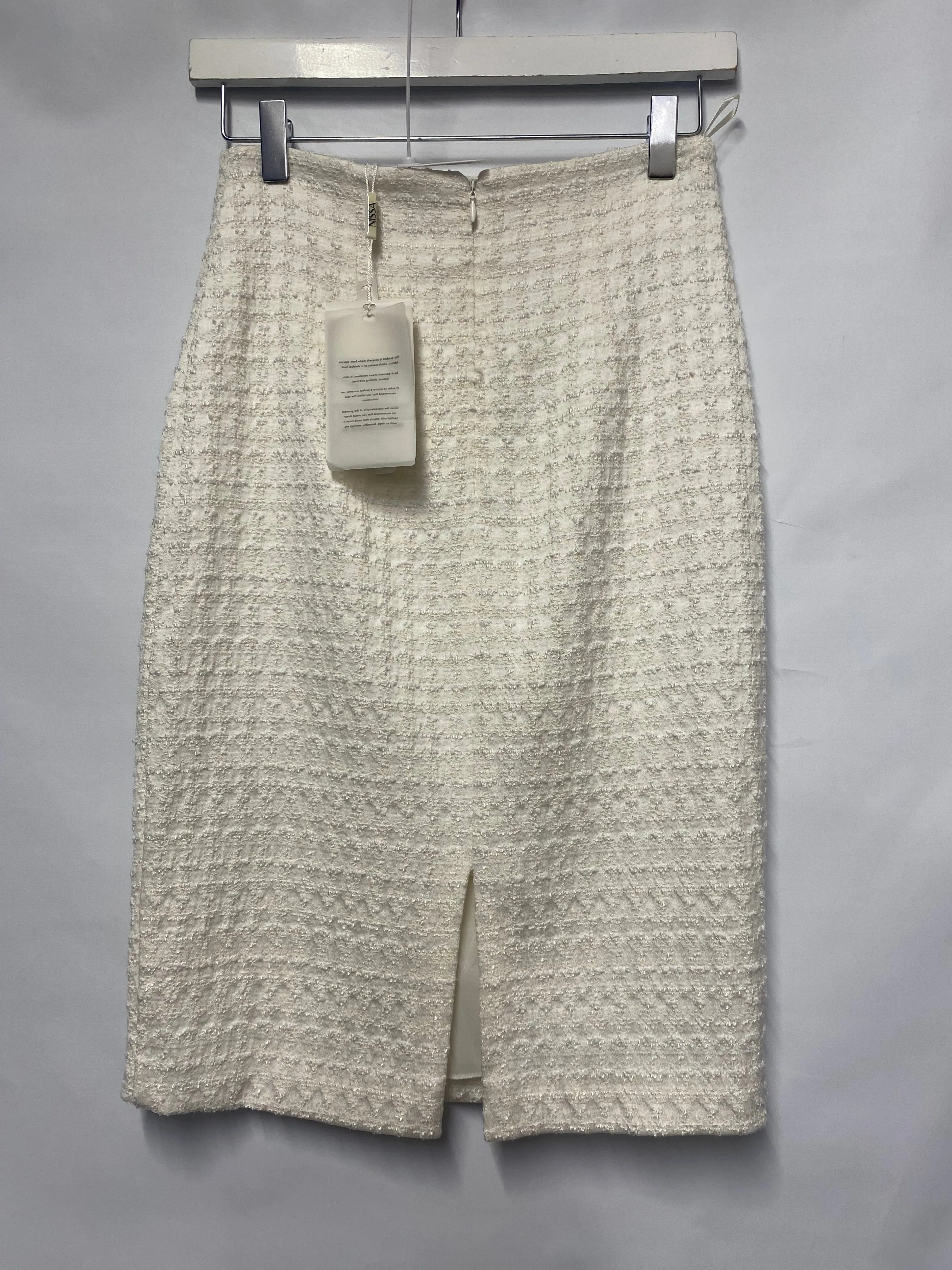 NISSA White Boucle Pencil Skirt 6 BNWT
