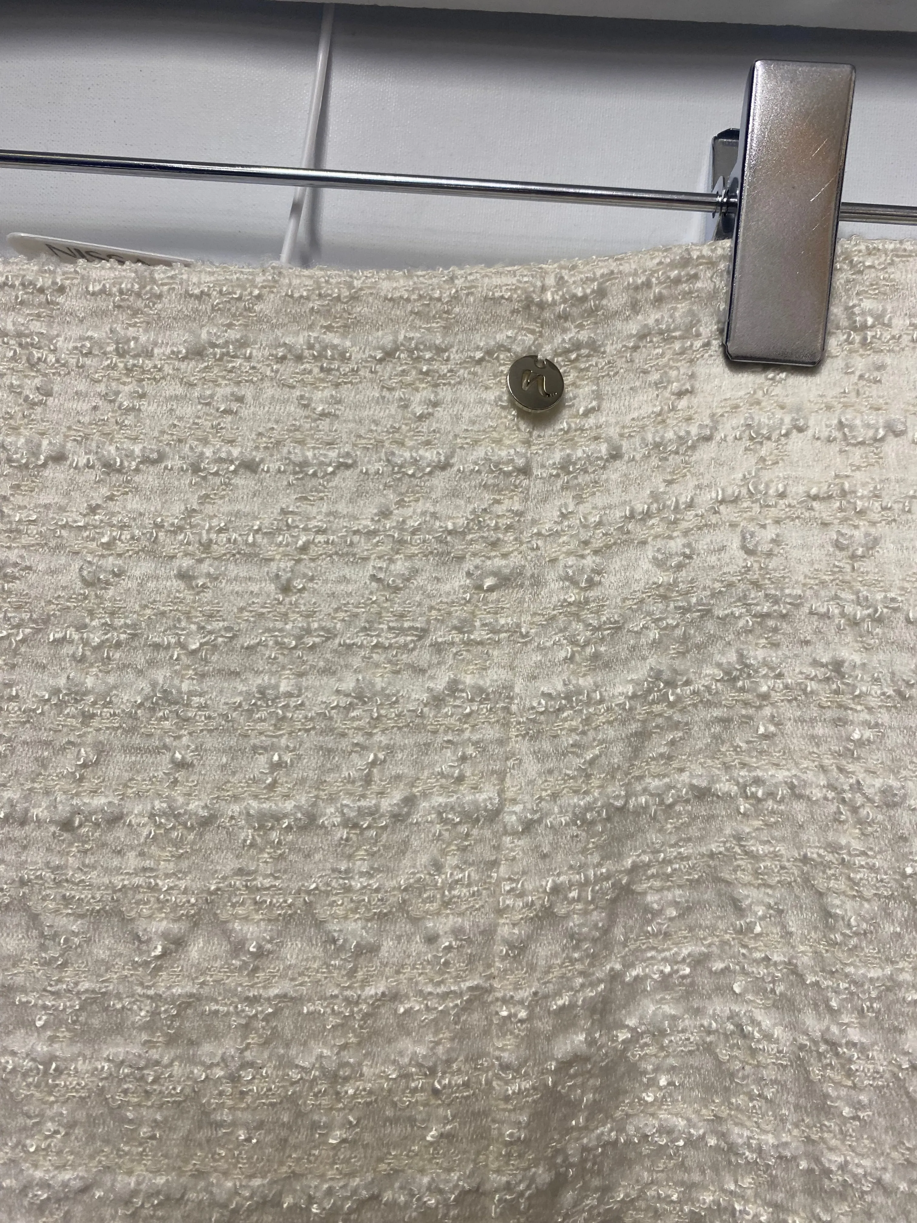 NISSA White Boucle Pencil Skirt 6 BNWT