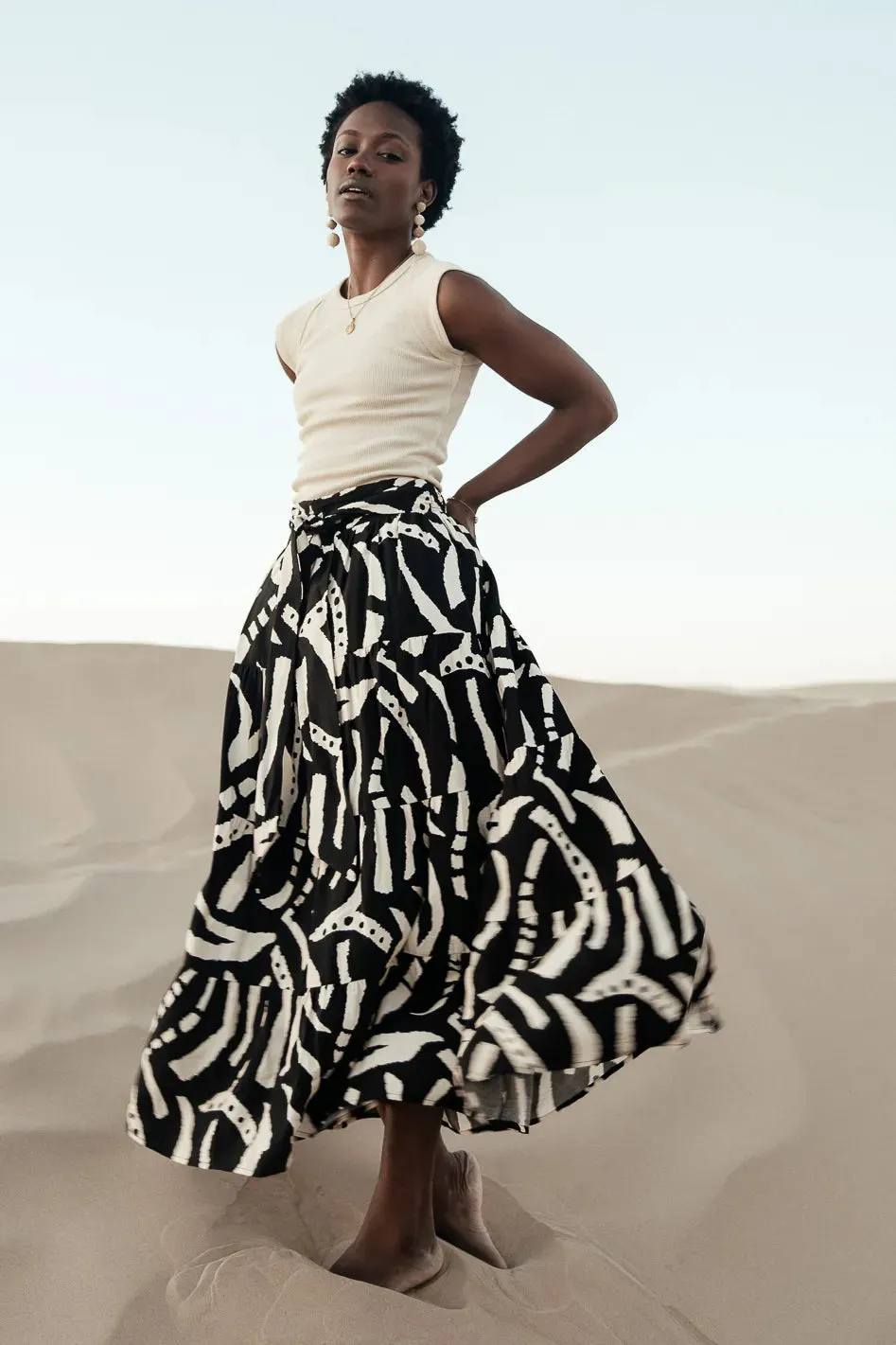 Noco Abstract Print Skirt - FINAL SALE