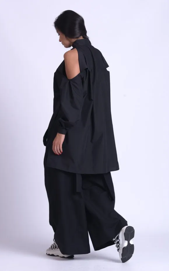 Open Shoulder Maxi Shirt