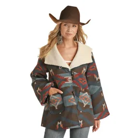 Panhandle Ladies Aztec Wool Cape Coat