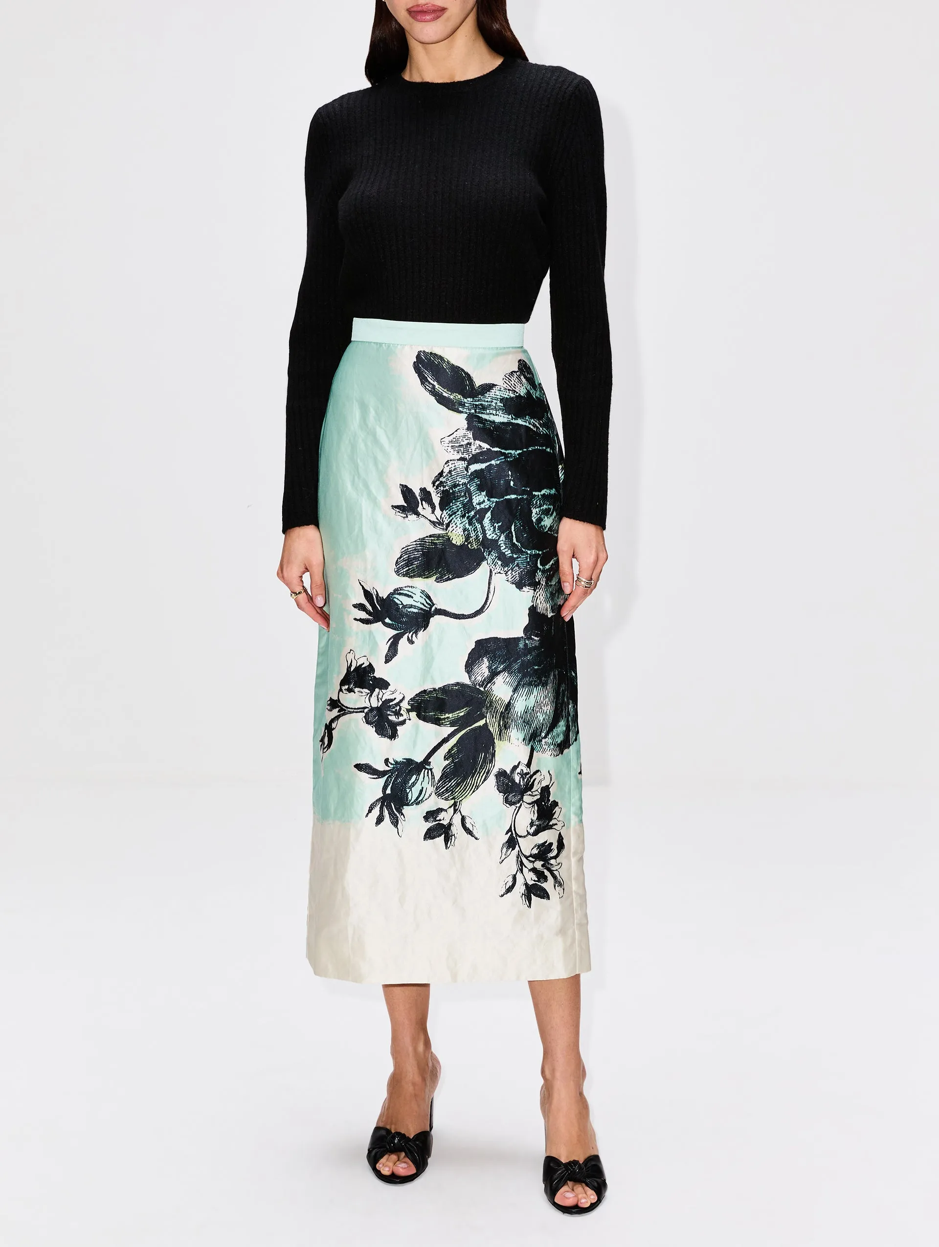 Pencil Midi Skirt